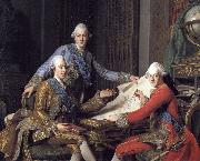 Alexander Roslin Gustav III of Sweden, and his brothers Spain oil painting artist